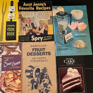 Vintage cookbook collection.  6 total.